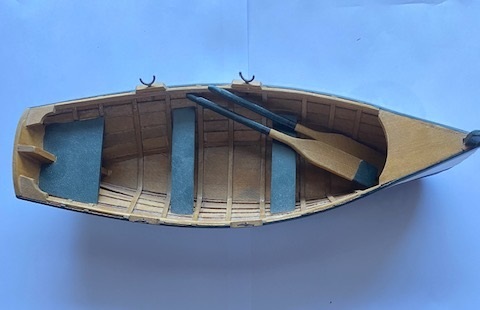Wooden Row Boat Model