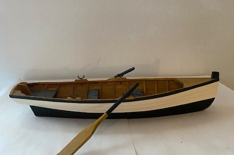 Wooden Row Boat Model